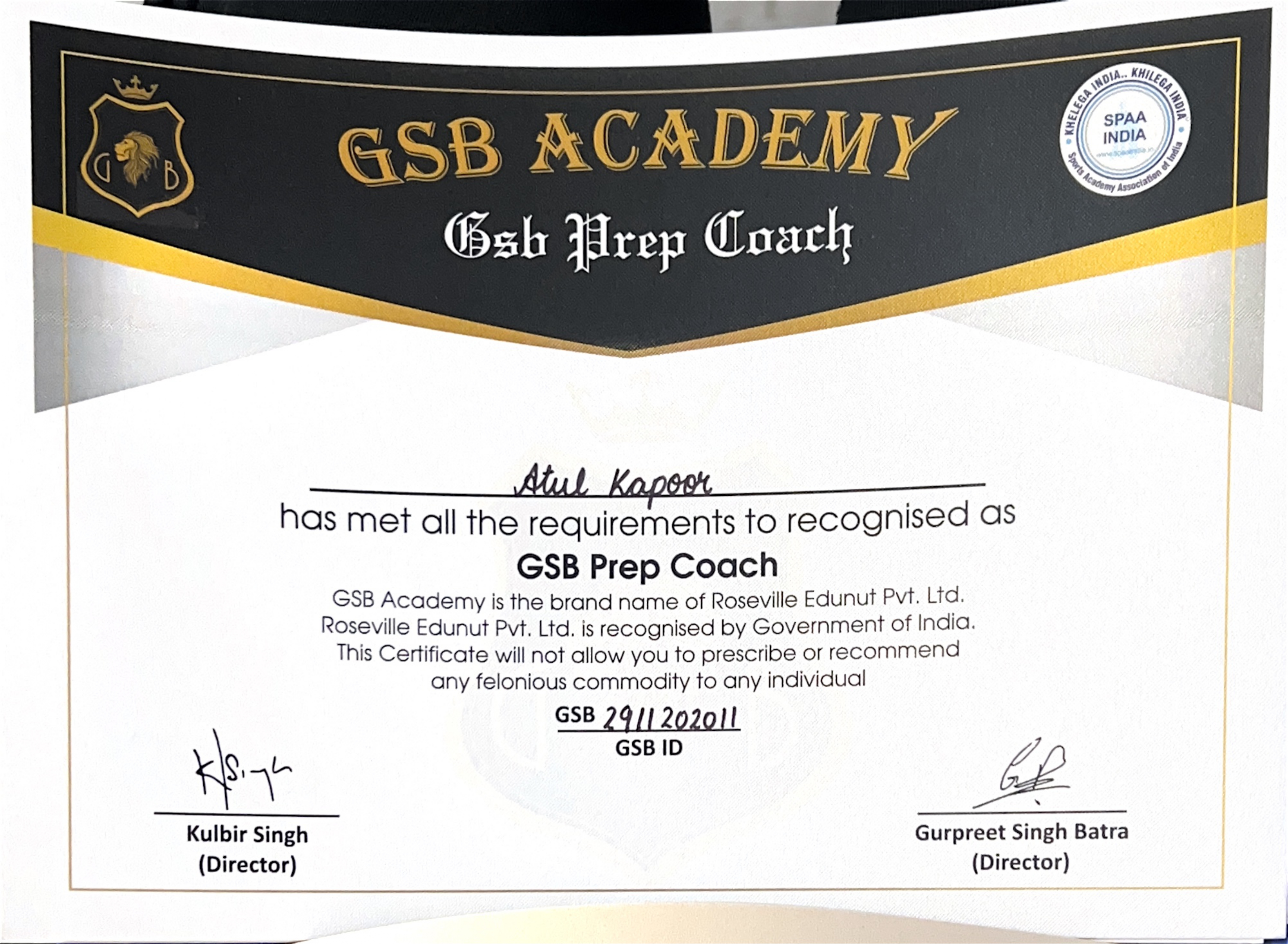 GSB Prep Coach Certification