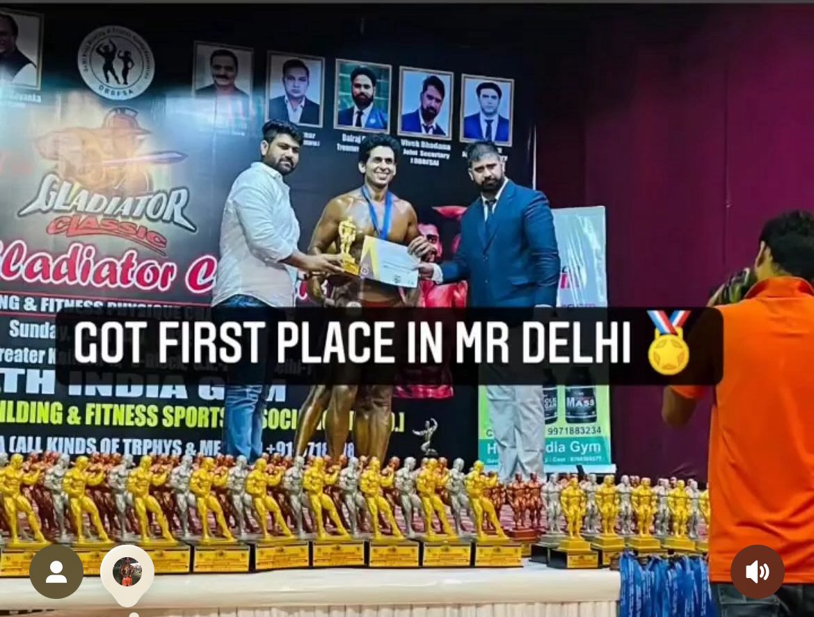 Mr Delhi 1st Place